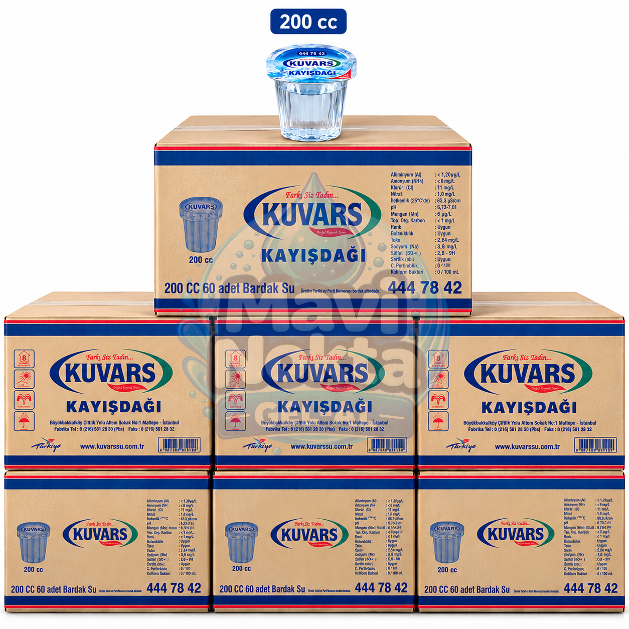 Bardak Su Kuvars 200ml 60Adet Çayırova su ürünü