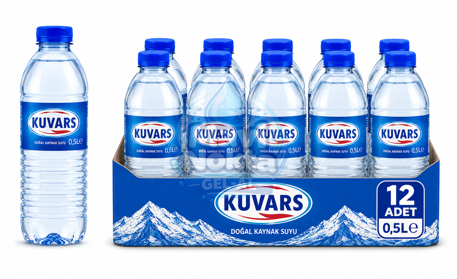 Kuvars 0,5lt Pet Su 12'li Çayırova su ürünü