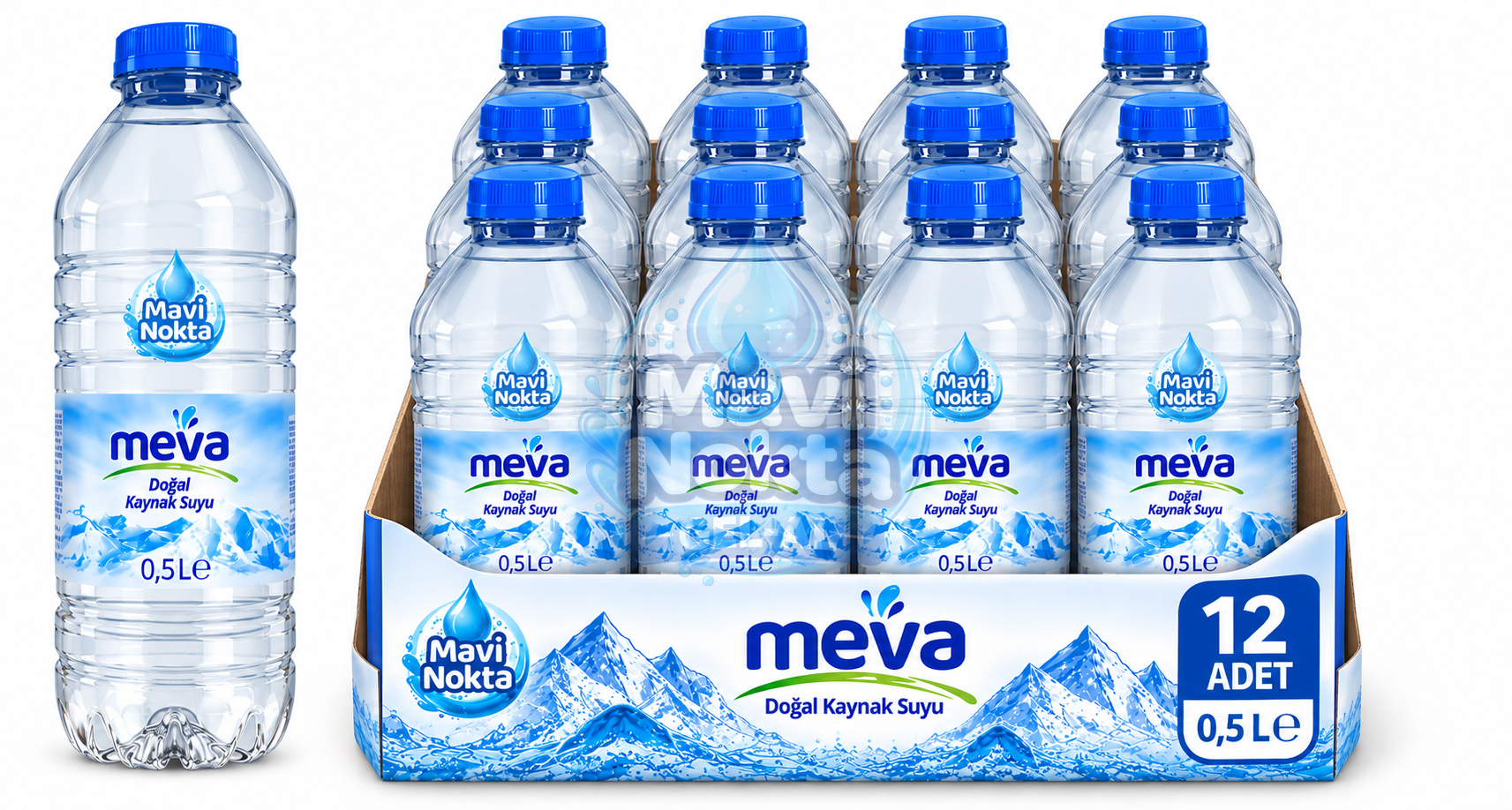 Meva 0,5lt Pet Su 12'li Çayırova su ürünü